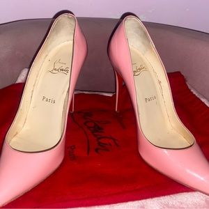 Pink Christian Louboutin Red Bottom shoes